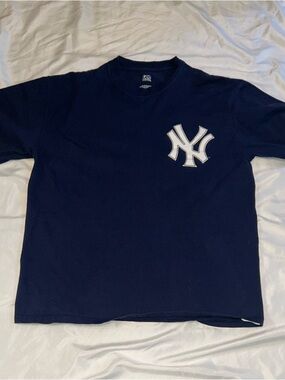 Vintage Alex Rodriguez New York Yankees Lee Navy Graphic Logo Tee